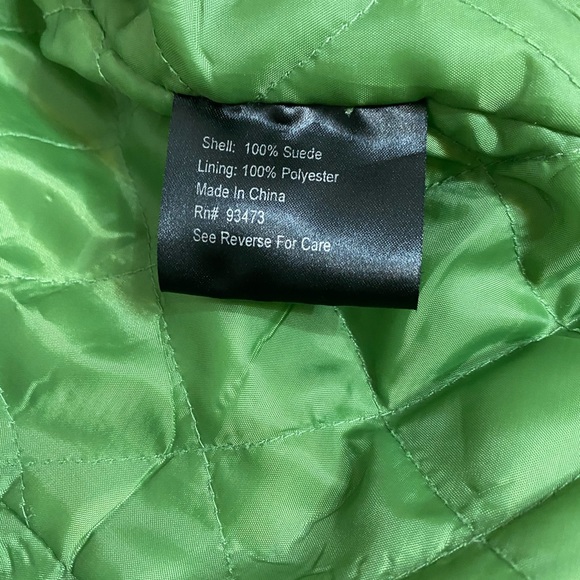 Sorbe Suede Coat Mint Large - Picture 4 of 8